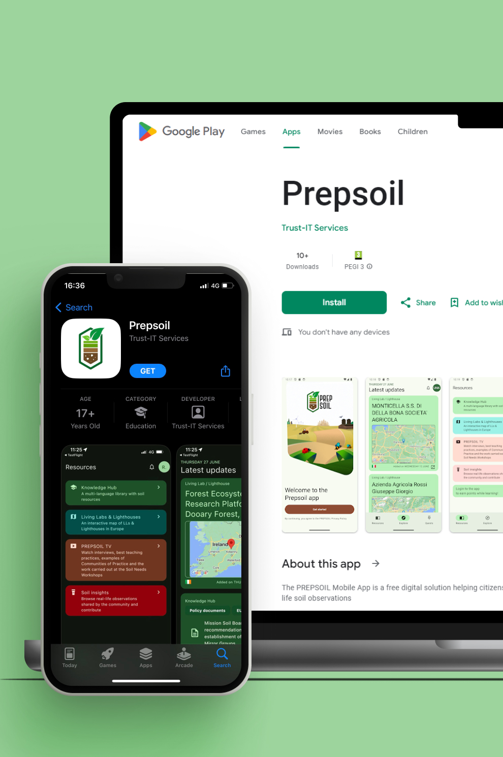 Prepsoil App Stores