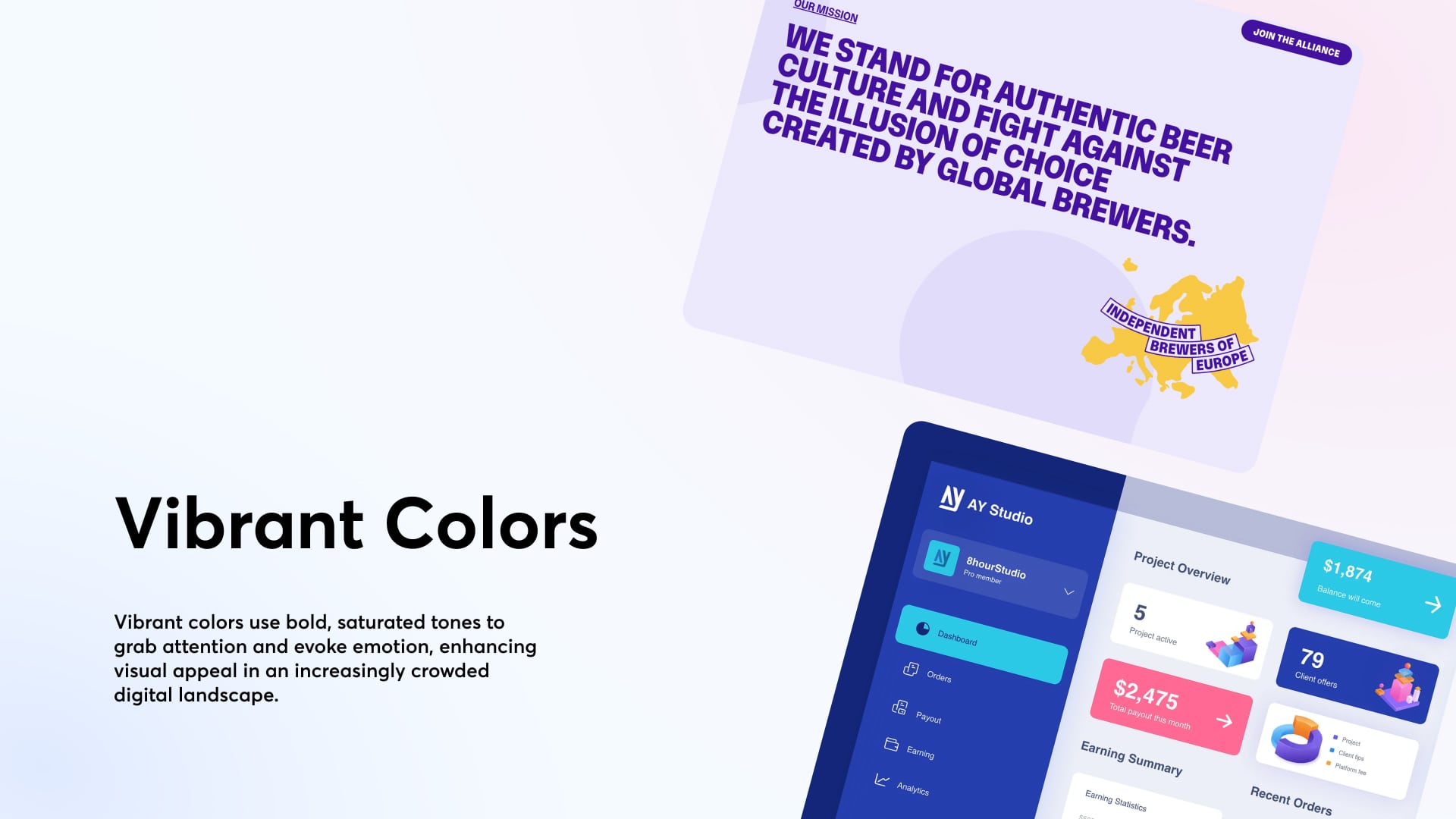 Vibrant colours